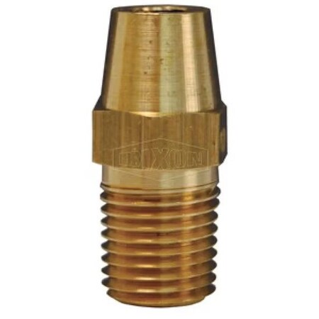 Dixon Hex Nipple, 3/8 in x 1-5/16 in L, Brass, Domestic FMB375