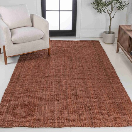 Jonathan Y Pata Hand Woven Chunky Jute Terracotta 3 ft. x 5 ft. Area Rug NRF102F-3