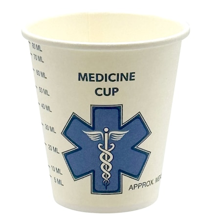 Integrated Bagging Systems Paper Cup 3 oz, Graduated Medical EMC300G