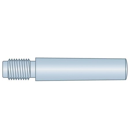 Huyett Ext Threaded Taper Pin, Zinc Plated, #12 x 1.031 in Dia x 1.029 in Small End Dia x 3.00 in L TPTZ-12-3000