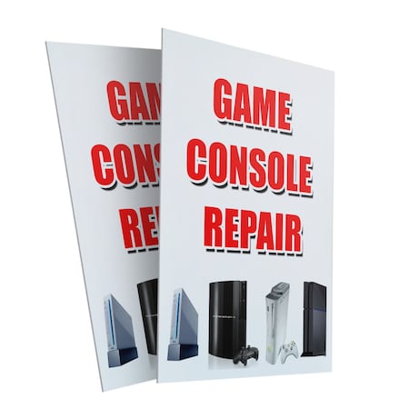 Signmission Game Console Repair, Plastic Signs Only 24 Inch x 36 Inch, Corrugated Plastic, 2PK CSB-2436-2PACK-Game Console Repair