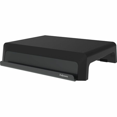 Fellowes Breyta Monitor Stand, 13.94in x 11.97in x 3.23in to 5.9in, Black, Supports 33 lb 100098502