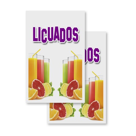 Signmission Licuados, Vinyl Decals Only 24 Inch x 36 Inch, Vinyl Decal, 2PK DSB-2436-2PACK-Licuados