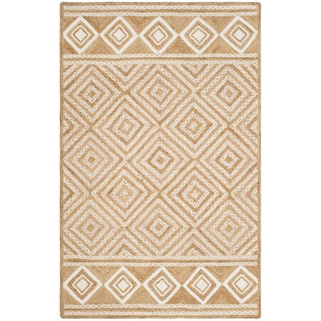 Safavieh Natural Fiber Hand Woven Rectangle RugNatural & Ivory 6 x 9 ft. NF880B-6