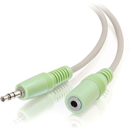 C2G Cables To Go - 6' 3.5mm Beige Stereo Audio Cable with Male to Female Connectors 27408