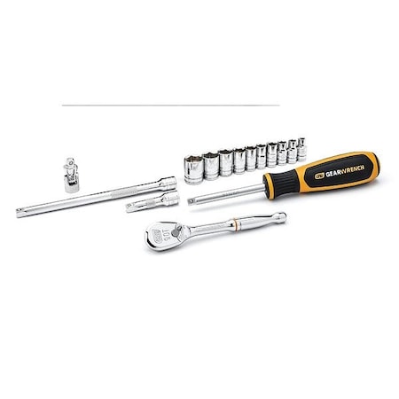 Gearwrench 15 Piece 1/4" Drive 6 Point Standard SAE Mechanics Tool Set 80650