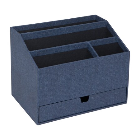 Bigso Greta Desktop Organizer, 16 x 9.4 x 7.2 Inches, Blue, 4PK 8581C3849