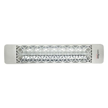 Eurofase 304 SS 39in Single Element 1500W 120V Heater, Stainless Steel, Clover Decor Plate EF15120S2