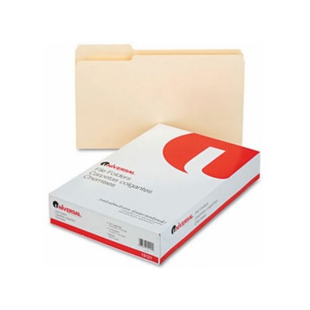 Universal File Folders, 1/3 Cut First Positions, One-Ply Top Tab, Legal, Manila, 100/Box 15121