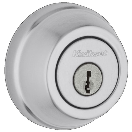 Kwikset Single Cylinder Deadbolt with 6AL Latch and STRKP Strike Pack which includes Square Corner, 780-26D.STRKP