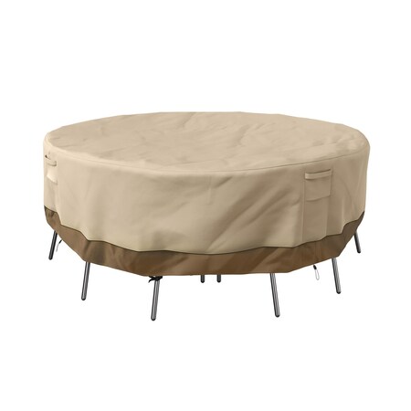 Pure Garden Round Outdoor Table Cover - 94in Heavy-Duty 600D Polyester Canvas with UV 50+ and Waterproof Backing 50-LG1300