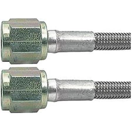 Powerhouse 28 in. No. 3 Braided Steel Lines with Two -4 Stright Ends PO3606744