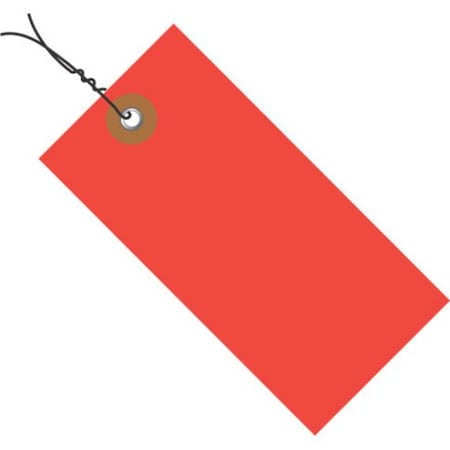 The Packaging Wholesalers Tyvek Shipping Tags, Pre Wired, No 5, 4-3/4L x 2-3/8W, Red, 100/Pack G14053D