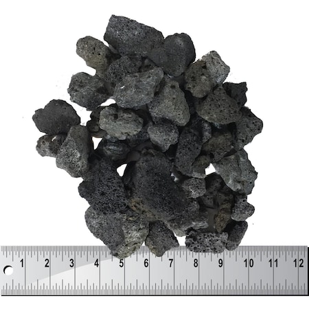 Dagan LR-12-25- 1 to 2 in. 25 lbs Bag of Lava Rock, Black LR-12-25#