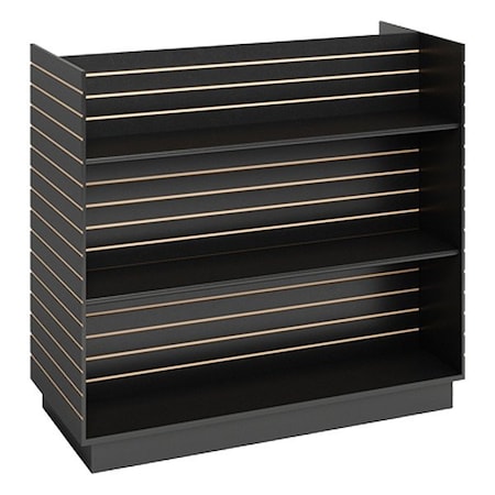 Specialty Store Services Slatwall Display, Black, Gondola, 54" H 3433BK