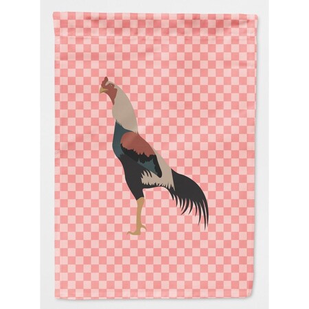 Carolines Treasures Kulang Chicken Pink Check Garden Flag BB7838GF
