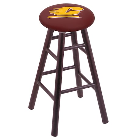 Holland Bar Stool Co Oak Bar Stool, Dark Cherry Finish, Central Michigan Seat RC30OSDC