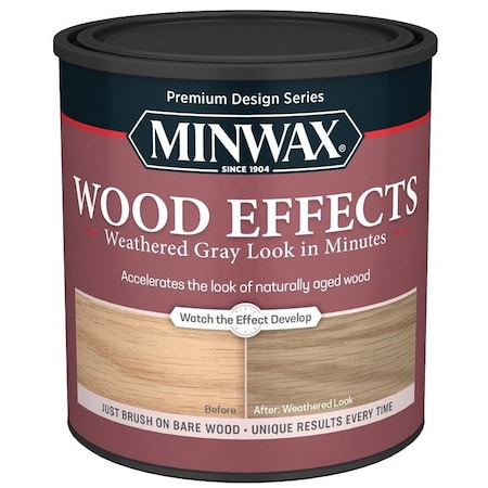 Minwax Weathered Stain, Weathered Gray, Liquid, 1 qt 402140000