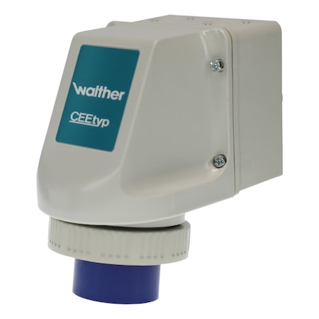 Walther-Werke Pin and Sleeve Inlet, 20A, 230/3Ã¸250, 3 Phase, 3 Pole, NEMA Not Rated 618409