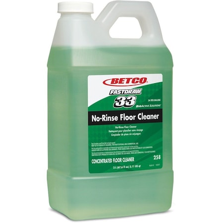Betco BioActive Solutions No-Rinse FastDraw Floor Cleaner, Rain Fresh Scent, 2 L Bottle, 4PK 2584700