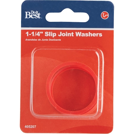 Do It Best 1-1/4''x1-1/4'' Black Rubber Slip Joint Washer, 2PK DIB855-16