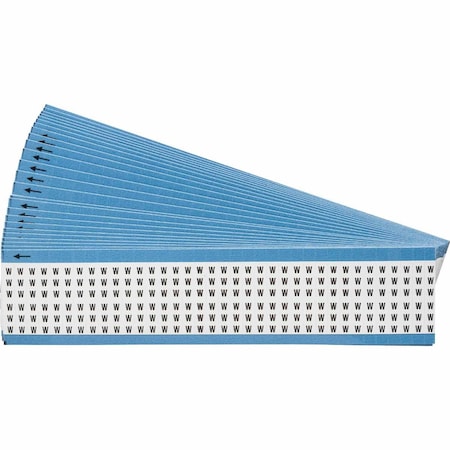 Brady Alphabetical Vinyl Cloth Upper Case Wire Marking Cards, Pack of 25 Cards, 25PK WM-W-PK