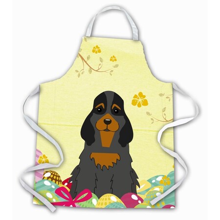 Carolines Treasures Easter Eggs Cocker Spaniel Black Tan Apron BB6093APRON