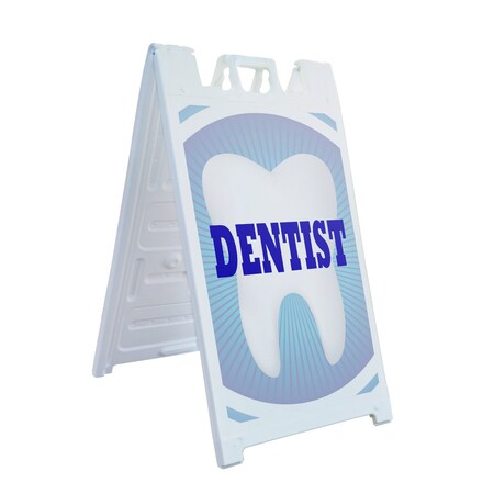Signmission Dentist, A-Frame & 2 Decals Installed, Heavy-Duty Plastic Frame SBHD-D-2436-Dentist