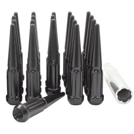 Coyote Wheel Accessories LUG NUTS, Steel, 4.4 in, 1/2x20 251542BLK