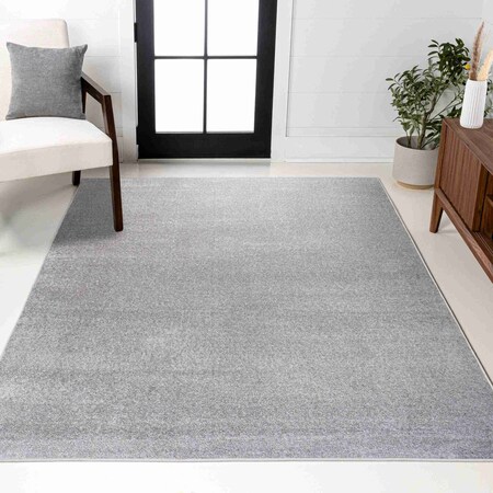 Jonathan Y Haze Solid Low-Pile Light Gray 3 ft. x 5 ft. Area Rug SEU100K-3
