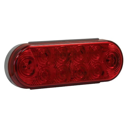 Backseat 6.5 in. Turn Tail Inoval Stop Light with 10 LED - Red BA1858033