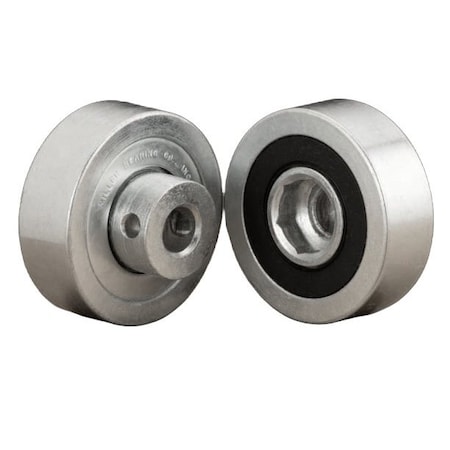 Miller Bearing Conveyor Bearing, Flanged ABEC Precision Heavy Duty, Carbon Steel, 0.4375 in Bore Dia., Hex Bore R-2375-8H-O