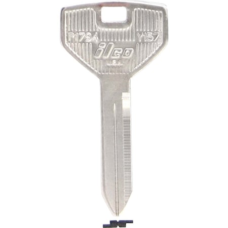 Kaba Ilco Chrysler Nickel Plated Automotive Key Y157 / P1794, 10PK AL01448092