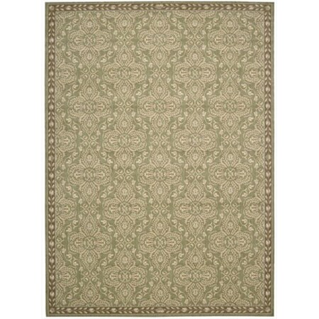 Nourison 41979 Riviera Area Rug Collection Green 5 ft 3 in. x 7 ft 5 in. Rectangle 99446419798