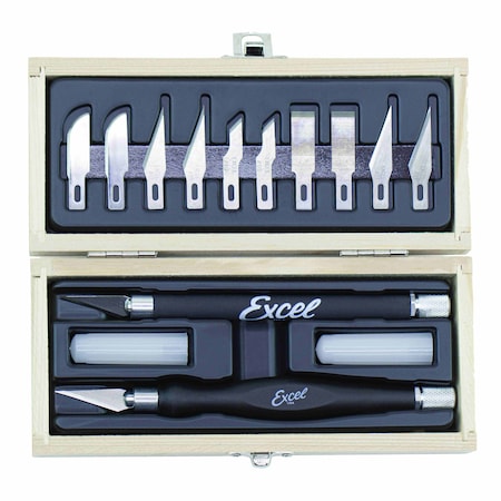Excel Blades Craft Knife Set - Hobby & Precision Cutting Kit - Includes Handle & Blades 44280IND