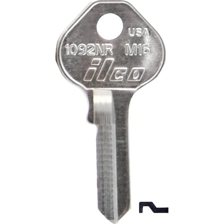 Ilco Master Nickel Plated Padlock Key M16 / 1092NR, 10PK IAL3231206B