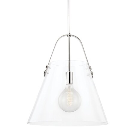 Mitzi Karin 1 Light Pendant 17 In. Polished Nickel H162701XL-PN