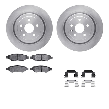 Dynamic Friction Co DFC Brake Rotor with 5000 Brake Pads and Hardware Kit 6512-46205