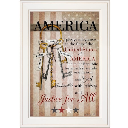Homeroots The Keys to Freedom 2 White Framed Print Wall Art 405562