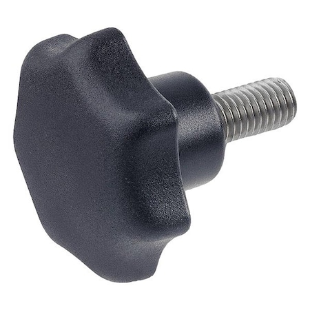 J.W. Winco Plastic Hand Knobs with Stainless Stud 6336.5-ST-50-M10-30