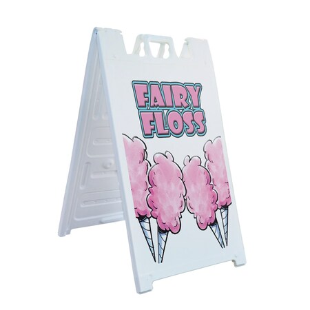 Signmission Fairy Floss, A-Frame & 2 Sign Inserts, Heavy-Duty Plastic Frame SBHD-C-2436-Fairy Floss