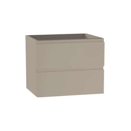 Homeroots 24" Light Brown Wood Freestanding Bathroom Vanity With White Sink And Two Drawers 627449