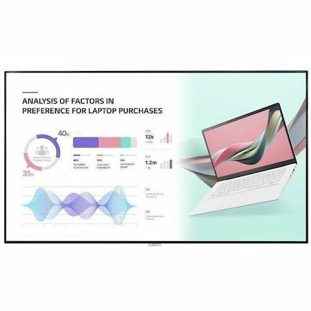 Lg 98 UHD, HDMI2, DP, DVI-D, AUDIO IN/OUT, RS232C IN/OUT, RJ45LAN, IR IN, USB1, WI-F 98UH5J-H