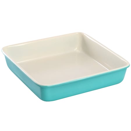 Martha Stewart Everyday Color Bake 9 Inch Nonstick Steel Square Cake Pan in Turquoise 139884.01