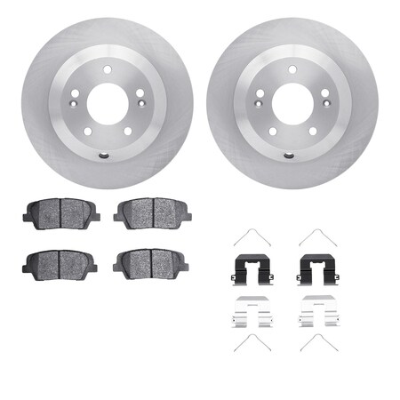 Dynamic Friction Co DFC Brake Rotor with 5000 Brake Pads and Hardware Kit 6512-21158