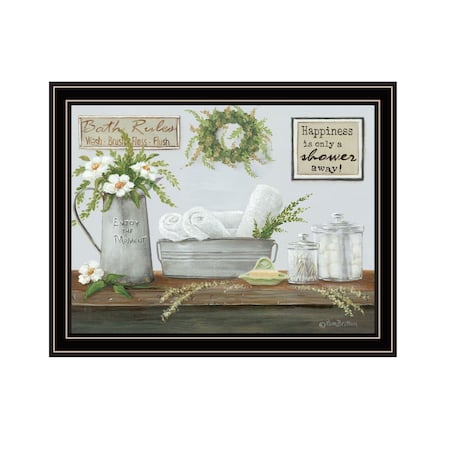 Homeroots Fresh Towels Black Framed Print Wall Art 529679