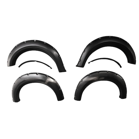 Trailfx TrailFX TFF3002S; Fender Flare; Injected Polypropylene; With Polished Stainless And Black Steel TFF3002S