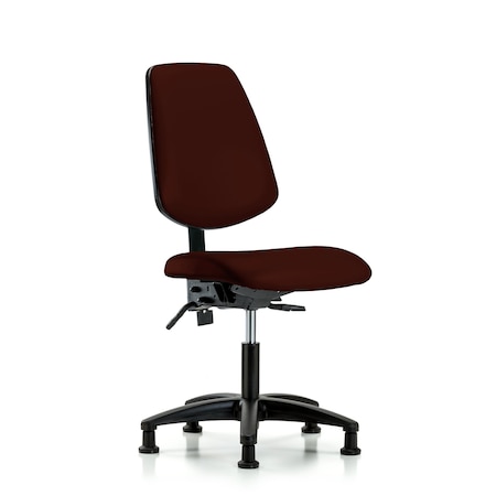 Blue Ridge Ergonomics Desk Chair No Arms, 18" to 23" Height, Vinyl, Burgundy BR-VDHCH-MB-RG-T0-A0-RG-8569