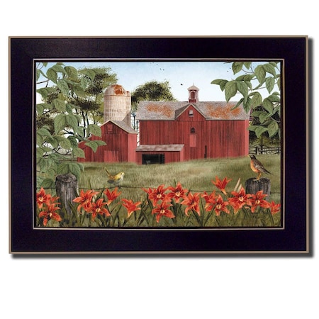 Homeroots Summer Days 3 Black Framed Print Wall Art 415225
