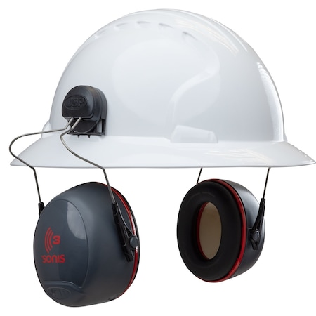 Jsp Full Brim Mounted Passive Ear Muff , NRR 28 262-AEB040-FB